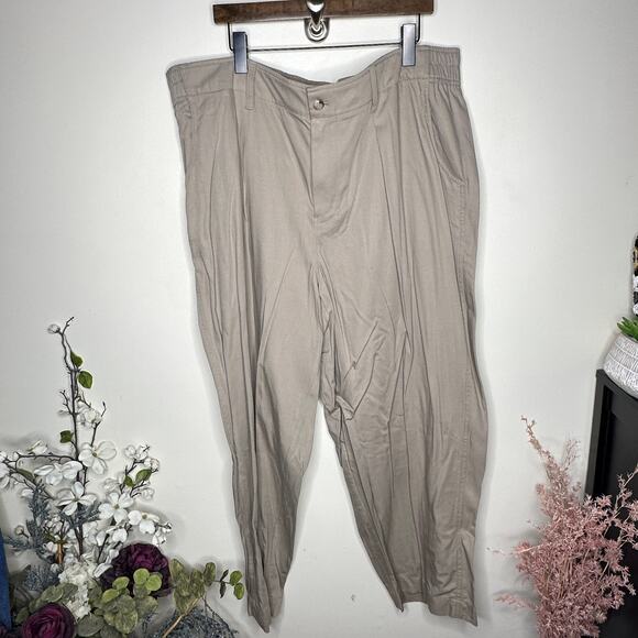MADEWELL The Plus Neale Straight-Leg Pant Drapeweave Taupe Sz 20 NWT $98 {3N9} - Picture 2 of 6